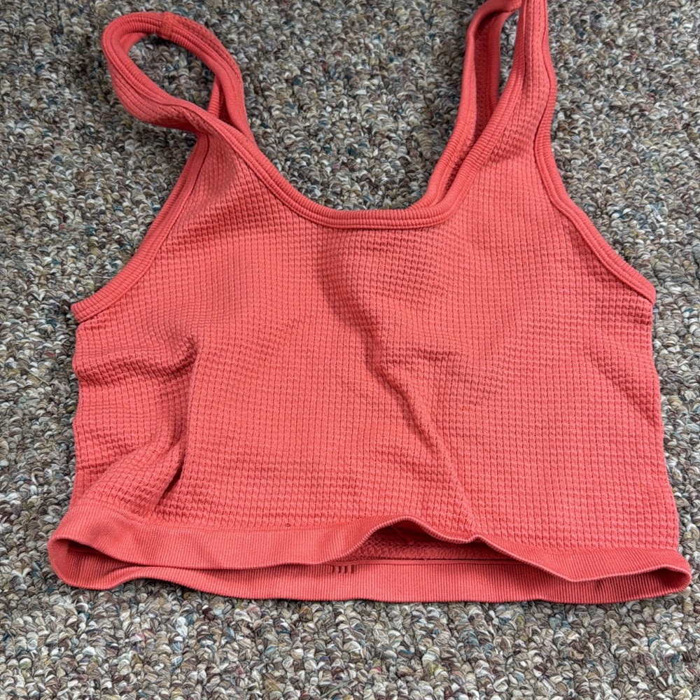 Women's Coral Textured Crop Top